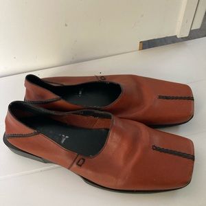 Narky Studio Made in Italy Soft Leather Slip On Flat Loafers Brown Size 6